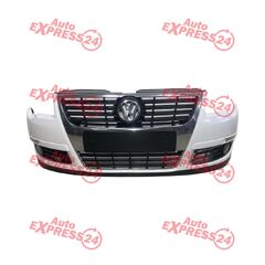 🟤 ‼️Poškrábaný viz foto‼️🟤Přední nárazník, VW Passat B6 kombi r.v. 2010 bílá kód barvy LB9A