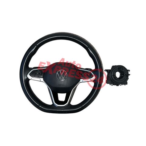 VW Tiguan 5N Allspace r.v. 2021 multifunkční tříramenný, vyhřívaný volant DSG 5H0419089, krouzek 5Q1953569K, airbag 5NA880201E kabilek 5TA971584B ‼️ nic moc stav