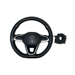 VW Tiguan 5N Allspace r.v. 2021 multifunkční tříramenný, vyhřívaný volant DSG 5H0419089, krouzek 5Q1953569K, airbag 5NA880201E kabilek 5TA971584B ‼️ nic moc stav