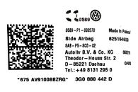 VW Passat B8 kombi r.v. 2016 pravý zadní airbag bočnice 3G0880442D